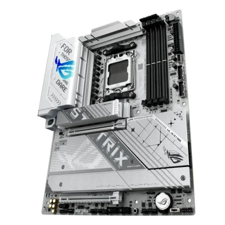 White and silver ATX gaming motherboard - ROG STRIX X870-A GAMING WIFI