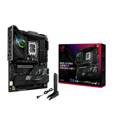 ASUS ROG STRIX Z890-F GAMING WIFI Packaging and Motherboard