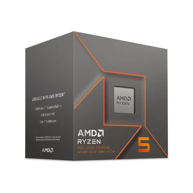 AMD Ryzen 5 8500G 6-cores 12-threads 3.0 GHz (Up to 3.6 GHz) Phoenix Socket AM4 Desktop Processor with integrated Radeon RX Vega Graphics