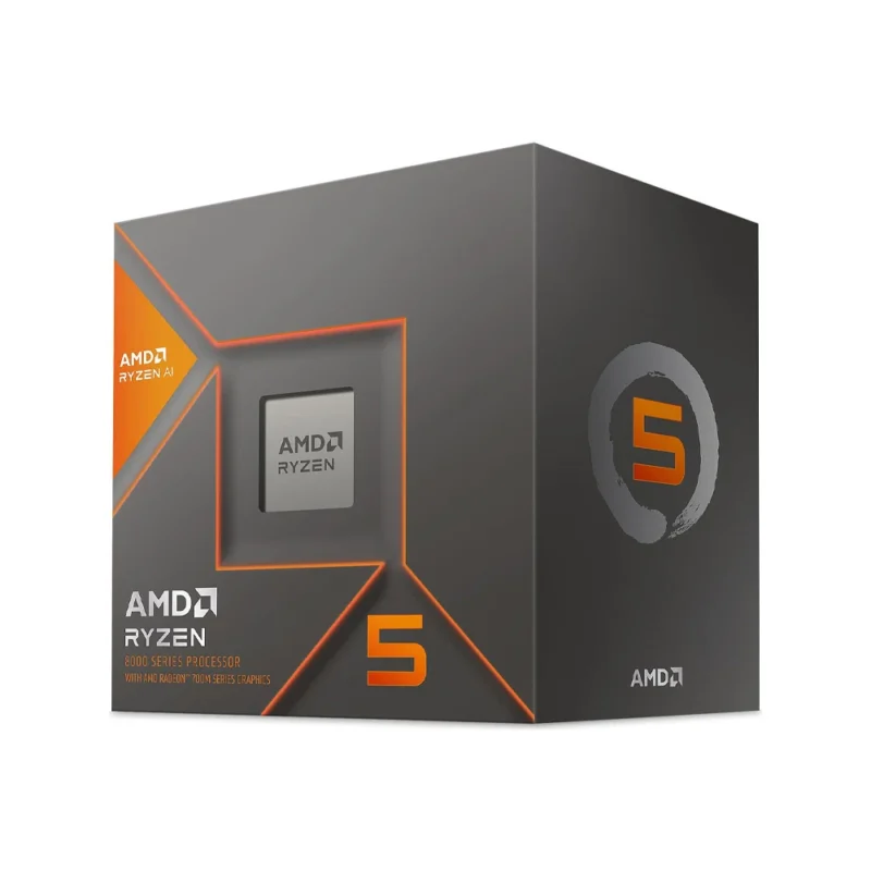 AMD Ryzen 5 8600G 6-cores 12-threads 3.2 GHz (Up to 3.8 GHz) Phoenix Socket AM4 Desktop Processor with integrated Radeon RX Vega Graphics