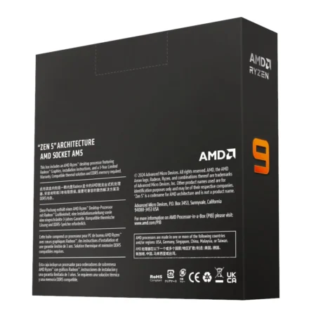 AMD Ryzen 9 9950X 16-cores 32-threads 4.3 GHz (Up to 5.7 GHz) Granite Ridge AM5 Socket AM5 Desktop Processor