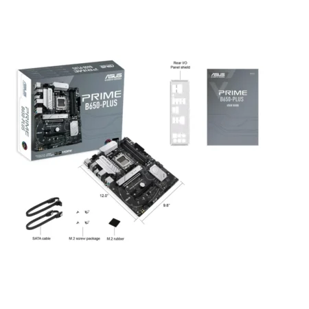 ASUS PRIME B650-PLUS ATX motherboard for AMD Ryzen 7000/8000/9000 processors, top-down view