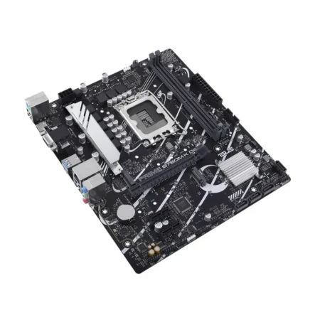 Close-up of the DIMM slots on the ASUS PRIME B760M-K D4.