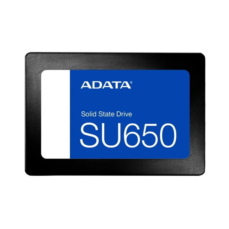A straight top-down shot of the ADATA Ultimate SU650 240GB 2.5-inch SSD, displaying the full product label.