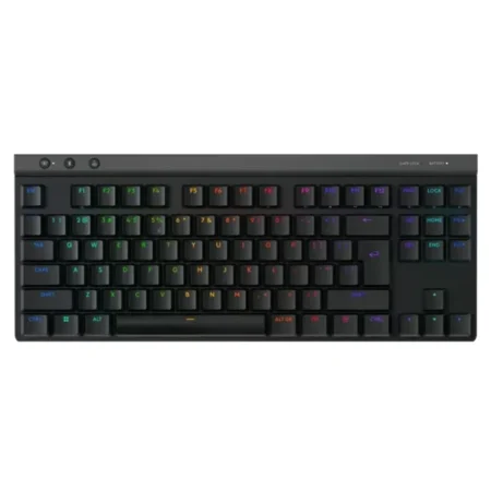 A straight top-down hero shot of the Logitech G515 LIGHTSPEED TKL mechanical keyboard, showing the full TKL layout.