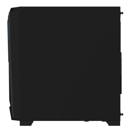 The cable management side of the GIGABYTE C301 GLASS PC case, direct view.