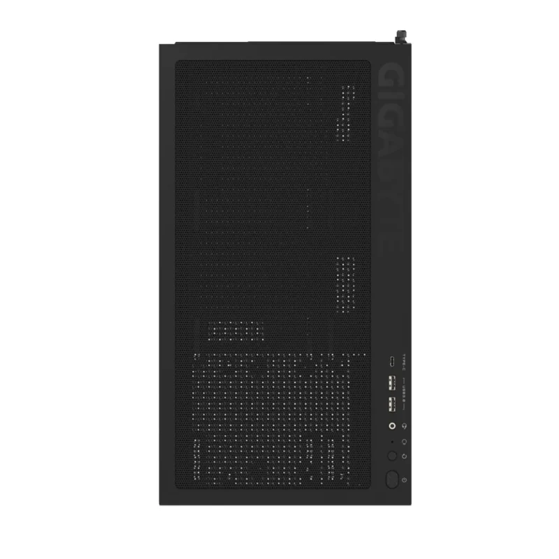Direct top-down view of the GIGABYTE C500 PANORAMIC STEALTH PC case.
