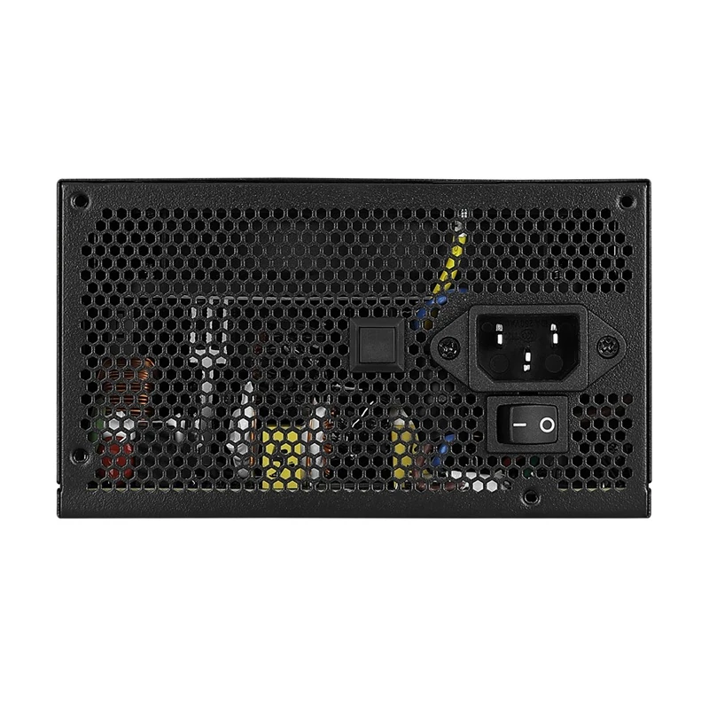 Rear panel of the Aerocool KCAS PLUS GOLD 850W, detailing the AC input and power switch.