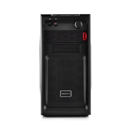 Direct front view of the DeepCool SMARTER PC case.