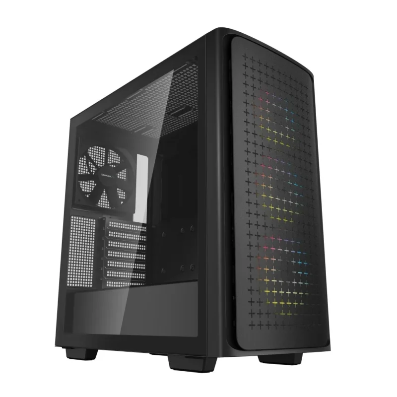 deepcool-r-ck560-bkaae4-g-1-black-sharp-front-angle Another front angle view of the DeepCool CK560 in Black, at a sharper angle.