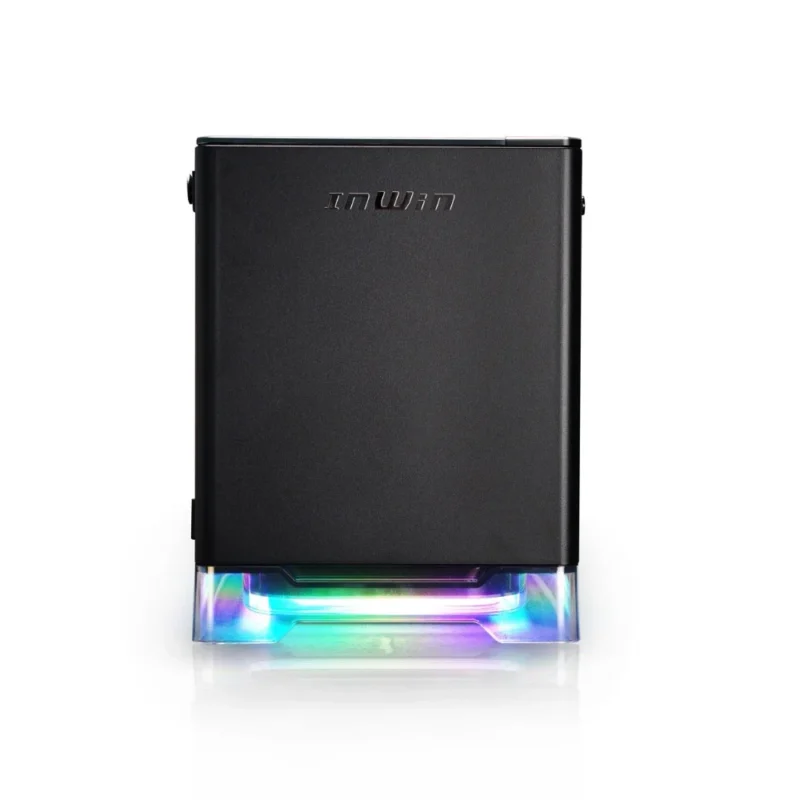 Direct front view of the InWin A1 PLUS PC case.