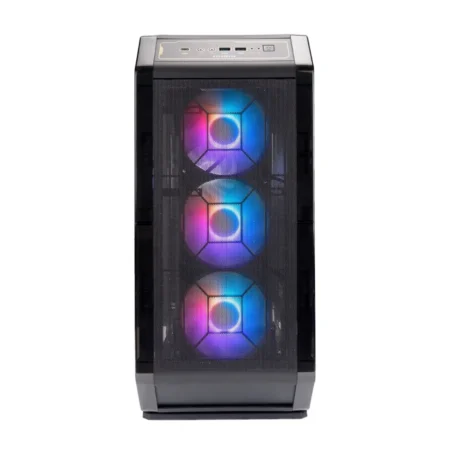 Direct front view of the InWin Airforce PC case.