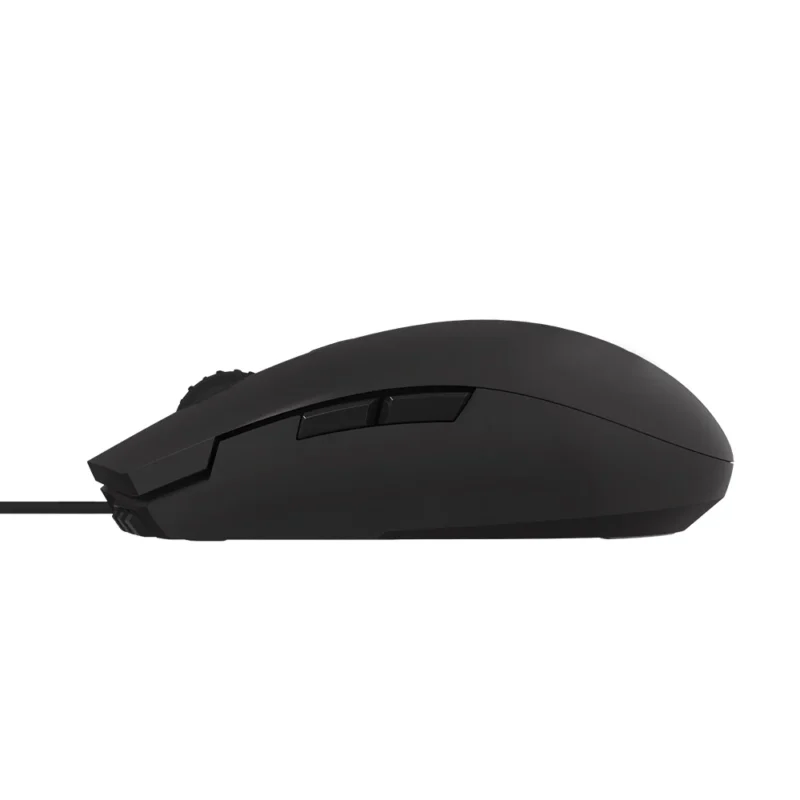 A straight-on view of the left side of the GIGABYTE AORUS M2, detailing the placement of the side buttons.
