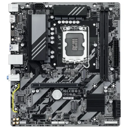 Full overview of the GIGABYTE B860M K showing connector and slot locations.