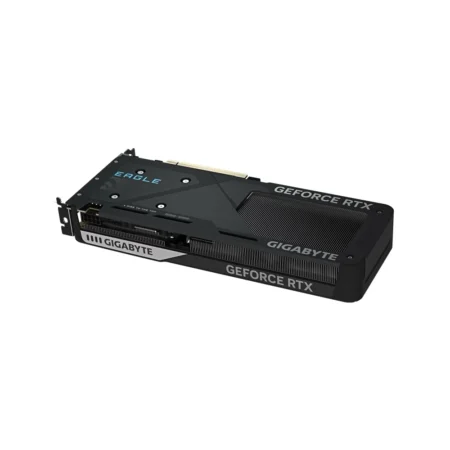GIGABYTE GeForce RTX 5060 EAGLE MAX OC 8GB at an angle, displaying the reinforced backplate.