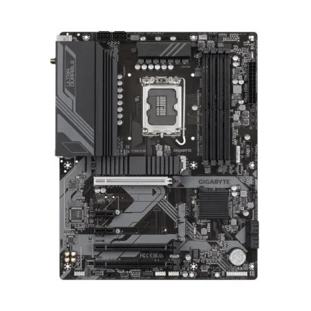 Full overview of the GIGABYTE Z790 D AX showing connector and slot locations.