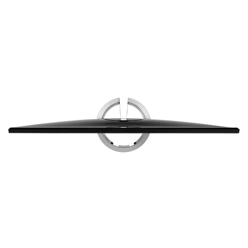 Direct top-down view of the ASUS MX299Q, illustrating the sundial-inspired stand and screen flatness