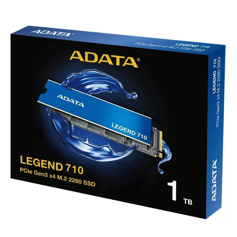 The official retail box for the ADATA LEGEND 710 1TB internal solid state drive.