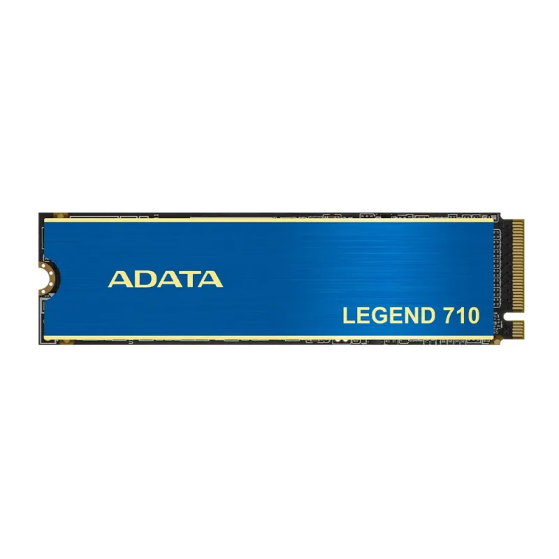 adata-legend-710-1tb-heatsink-top-down-view A straight top-down shot of the ADATA LEGEND 710 1TB M.2 or 2.5-inch SSD, displaying the full product label.