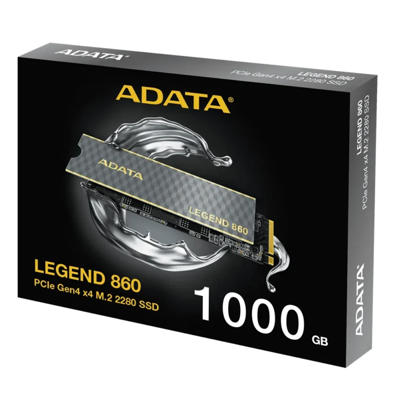 The official retail box for the ADATA LEGEND 860 1TB internal solid state drive.