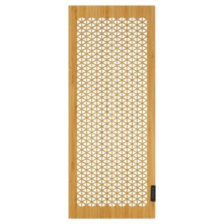 A straight-on view of the CORSAIR 5000 Series Wooden PC Case Side Panel Bamboo Custom Case Panel.