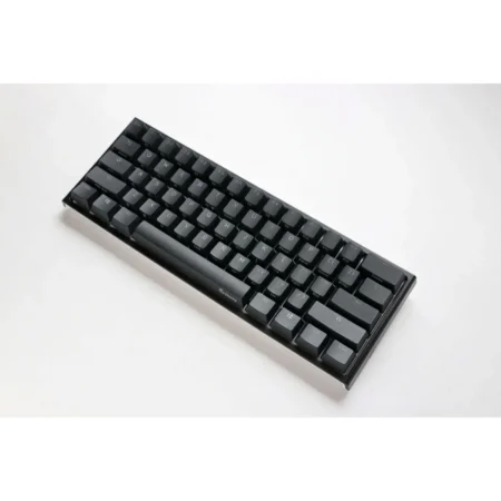 Hero shot of the Ducky One 2 Pro Mini Cherry MX Blue taken from the right, providing a clear view of the right side profile.
