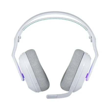 A straight-on front view of the Logitech G522 LIGHTSPEED Wireless Gaming Headset, showing both earcups and the comfortable flexible headband.