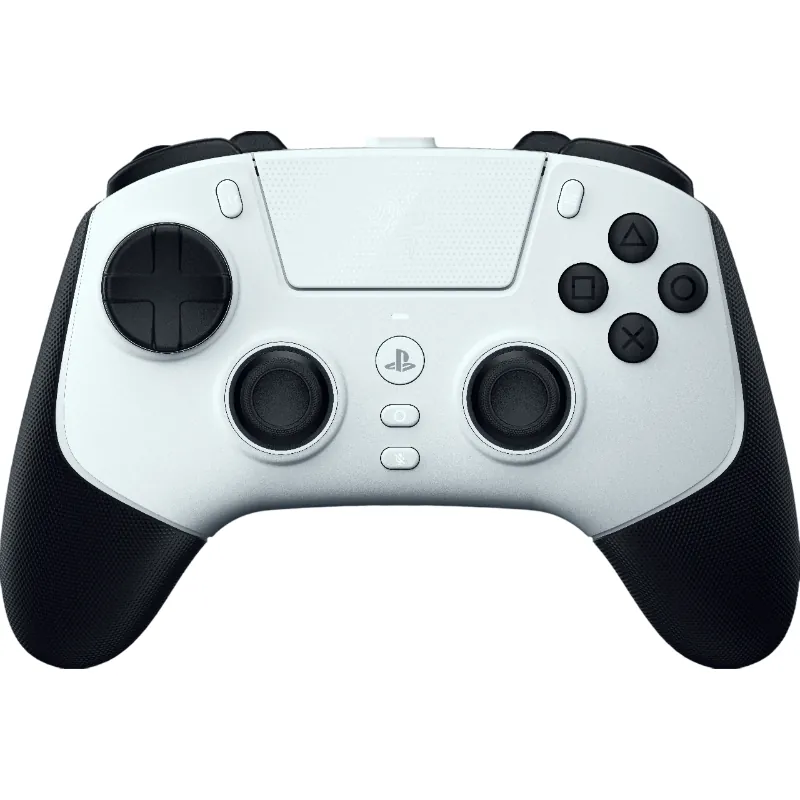 A straight-on front view of the Razer Raiju V3 Pro, showing the full face of the controller.