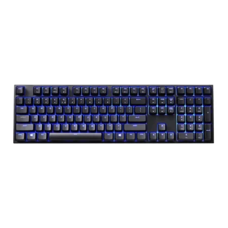 A straight top-down hero shot of the Cooler Master Quick Fire XTi mechanical keyboard, showing the full Full-size layout.