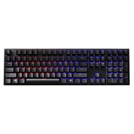 A clean top-down photograph of the Cooler Master Quick Fire XTi, highlighting the crispness of the ABS grip-coated keycap legends.
