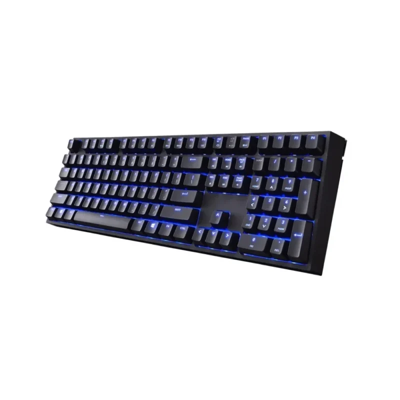 Hero shot of the Cooler Master Quick Fire XTi taken from the right, providing a clear view of the right side profile and number pad.