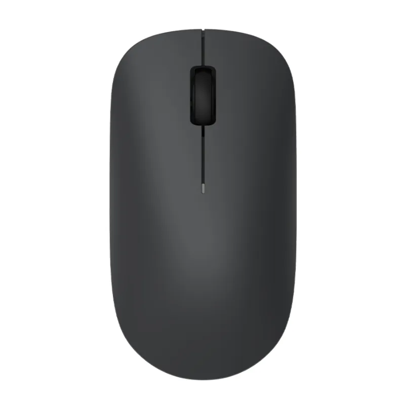 Hero shot positioned to the right providing a clear side profile of the silent mouse included in the Xiaomi Wireless Keyboard & Mouse Combo in Black