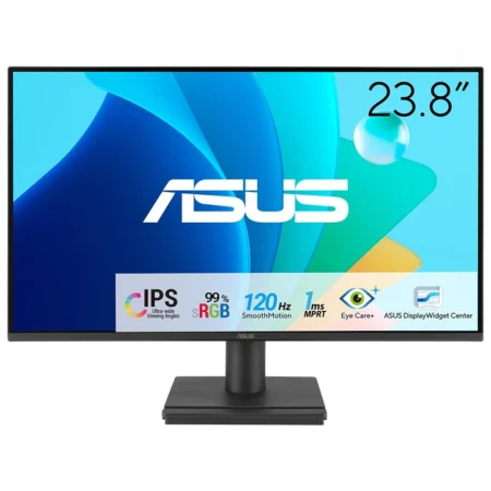 A vibrant casual in-game screenshot on the ASUS VA249HG, highlighting its rich 99% sRGB color accuracy, smooth 120Hz refresh rate, and 1ms MPRT.