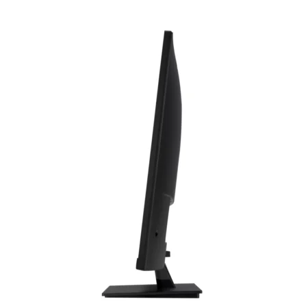 Direct left side profile of the ASUS VP327Q, detailing the panel's depth and ergonomic +8 to -5 degree tilt range.