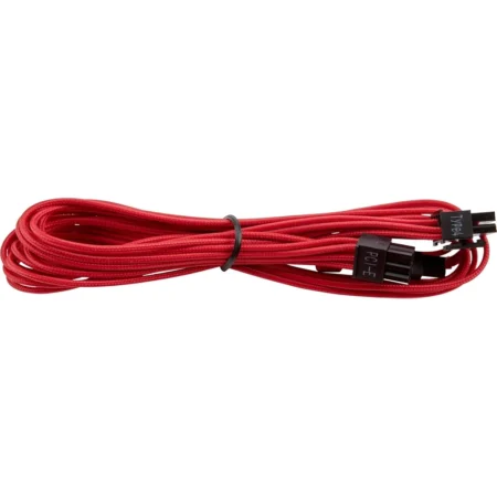 A full view of the red individually sleeved 4+4-pin EPS12V CPU power cable included in the CORSAIR Starter Kit.