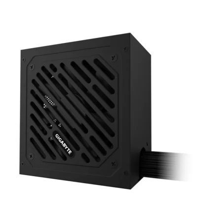 Angled side view of the GIGABYTE P650SS emphasizing its compact 140mm casing.