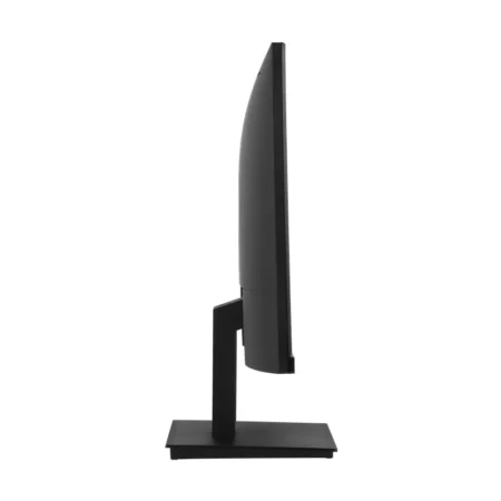 Direct right side profile of the Acer E241Y, detailing the flat panel's depth and ergonomic -5 to 15 degree tilt range.