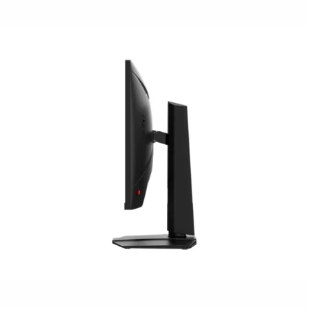 Side profile view showing the slim display housing and height adjustability range of the MSI G274QPF E2.