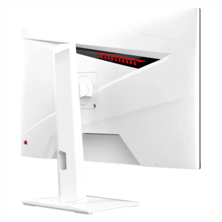 Rear perspective from the right side highlighting the 5-way joystick navigator on the MSI MAG 274QRFW.