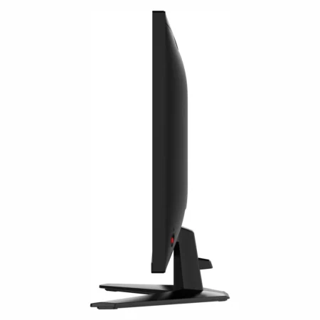 Side profile view displaying the slim design and tilt angle range of the MSI MAG 325QF E18V.
