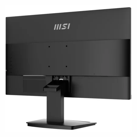 Rear perspective from the right side highlighting the Kensington lock slot on the MSI PRO MP2412.