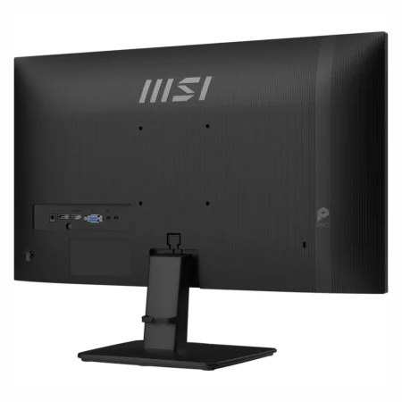 Rear perspective from the right side highlighting the Kensington lock slot on the MSI PRO MP251 E2.