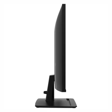 Side profile view showing the slim panel casing and tilt adjustability range of the MSI PRO MP251 E2.