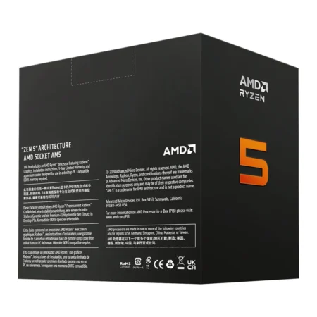 Back view of AMD Ryzen 5 9600 packaging showing details