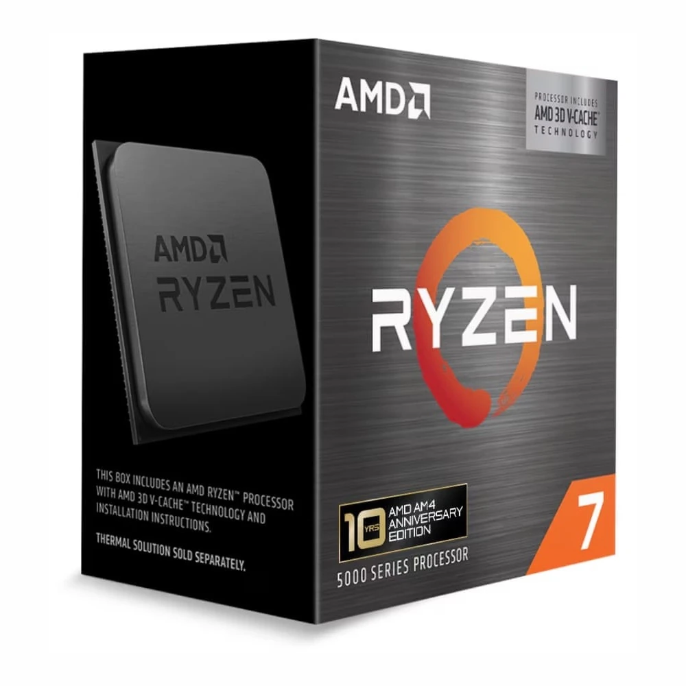 AMD Ryzen 7 5800X3D 8-cores 16-threads 3.4 GHz (Up to 4.5 GHz) Vermeer Socket AM4 Desktop Processor with 3D V-Cache Technology
