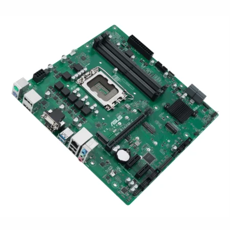 Top-down view of the ASUS Pro B760M-C-CSM detailing the LGA1700 socket and DDR5 slots