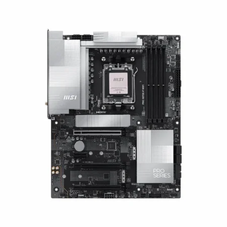 Full board layout of the PRO X870E-P WIFI highlighting the three M.2 slots and PCIe expansion.