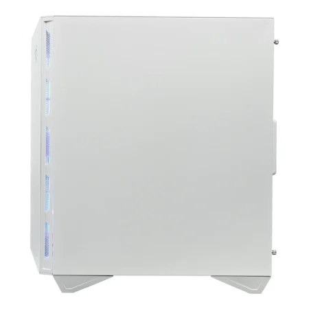 The cable management side of the MSI GUNGNIR 110R PC case, displaying the solid white steel panel.